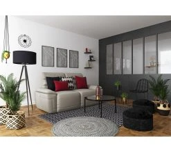 Sortie 🎁 TIME Plaque déco métal LEAF Noir 🥰