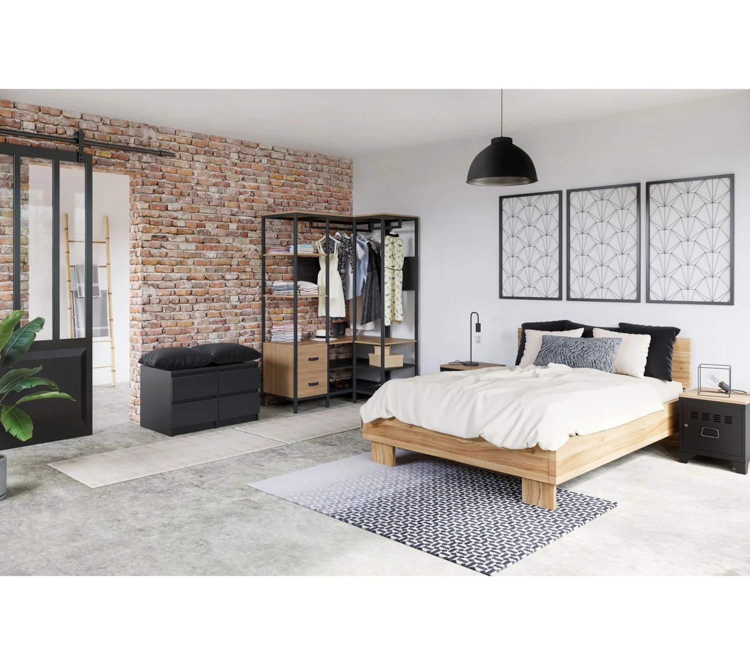 Meilleure affaire ✔️ TIME Décoration murale 60x90 cm WIRE Noir ❤️