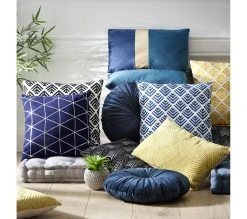 Vente flash ❤️ TIME Coussin 45x45 cm RUSTY Bleu ⭐