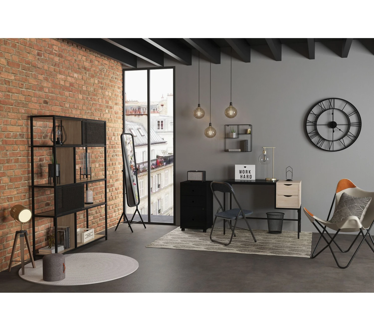 Vente flash đ TIME Lampe H.48 cm GOLDY Doré â â Image 2