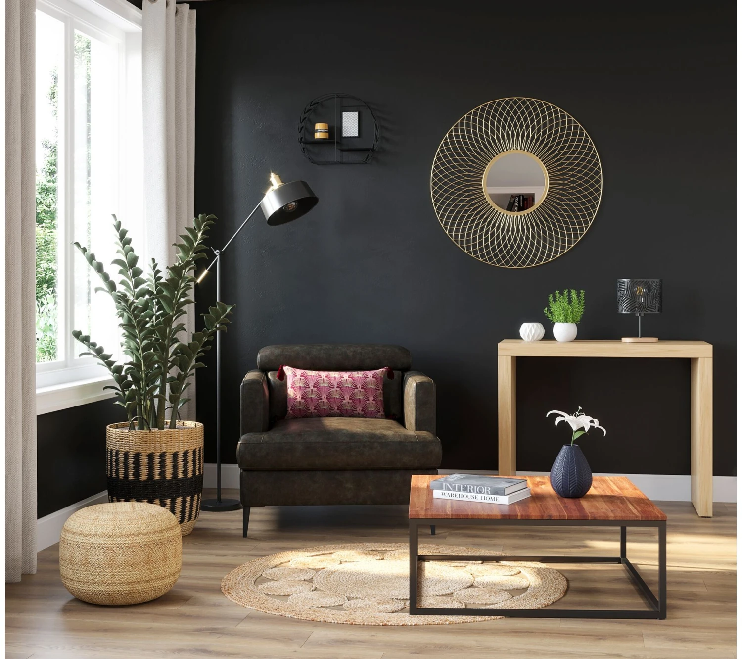 Bon marché ✨ TIME Miroir D.84 cm LEONIE Doré 🔥 – Image 7