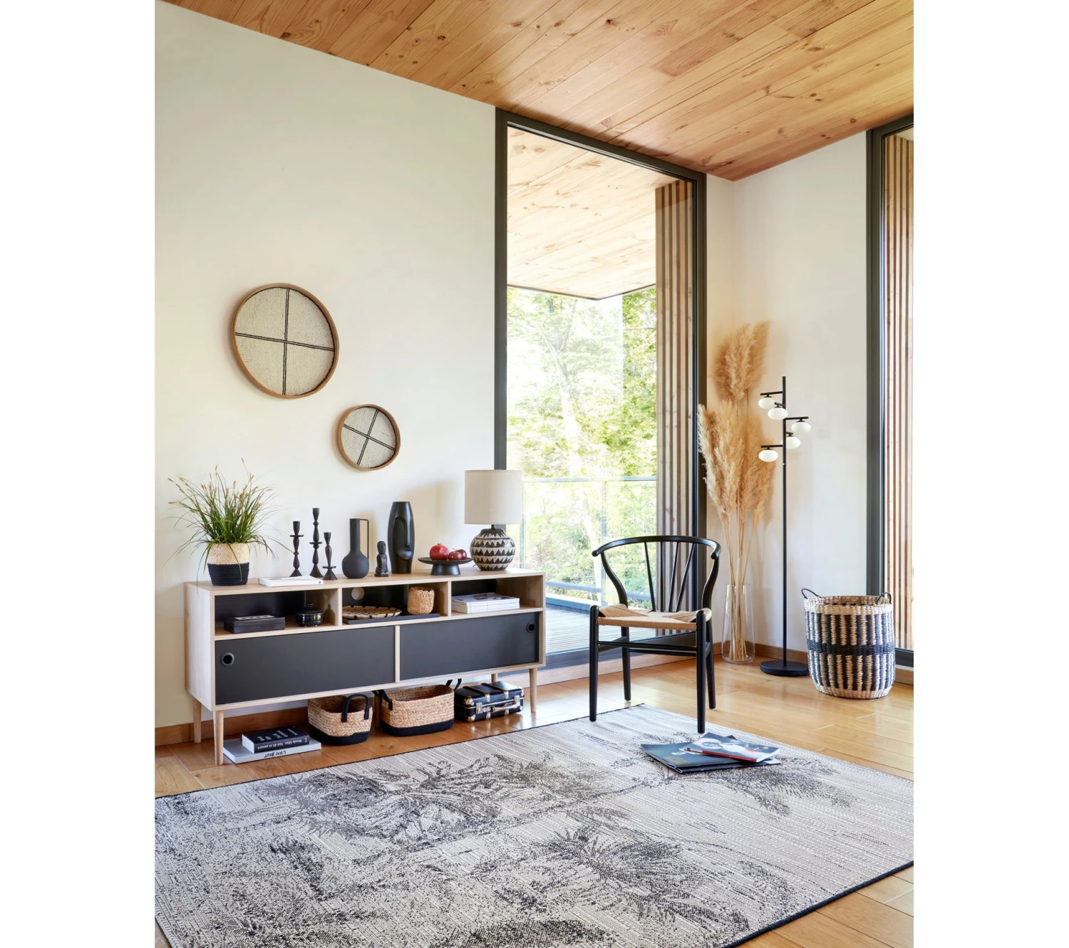 Remise 🎁 TIME Panier petit modèle JORIS naturel/noir 👍 – Image 8