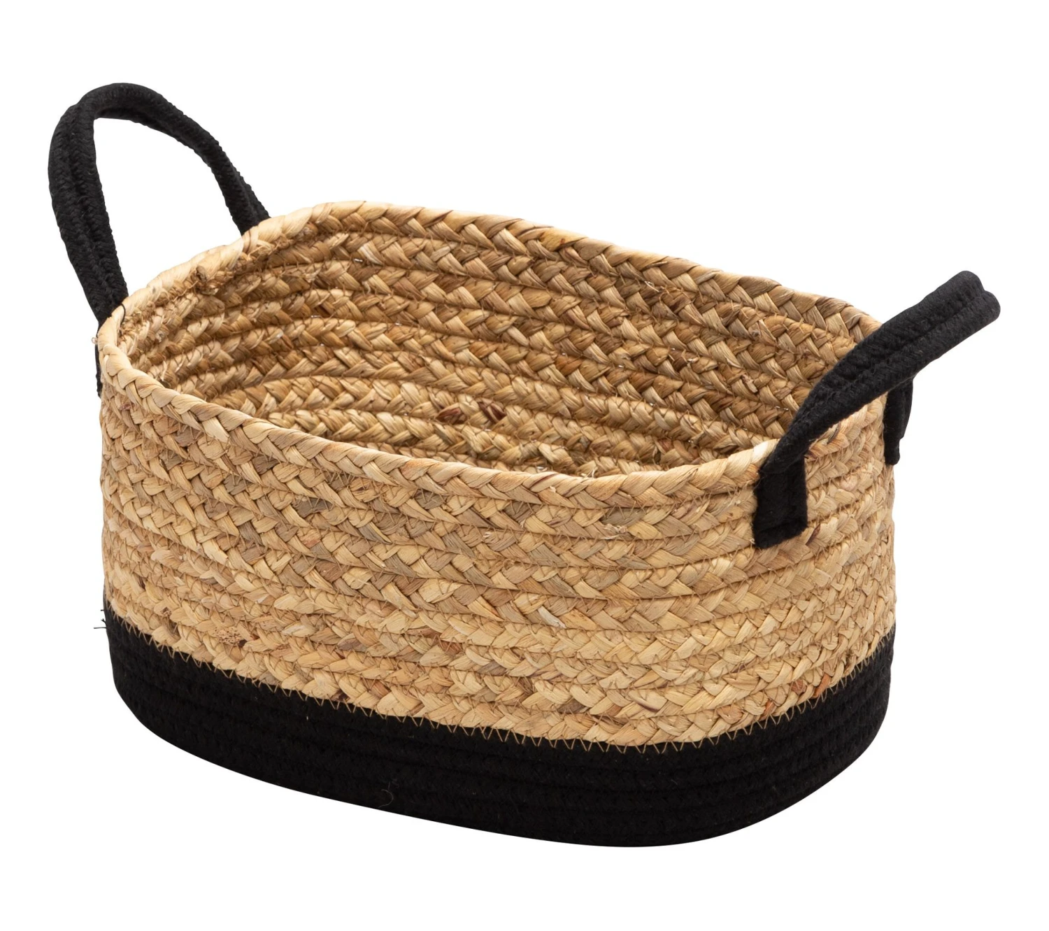 Remise 🎁 TIME Panier petit modèle JORIS naturel/noir 👍 – Image 4