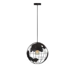 Coupon ⌛ TIME suspension en métal D. 30 cm MAPPEMONDE noir ✨
