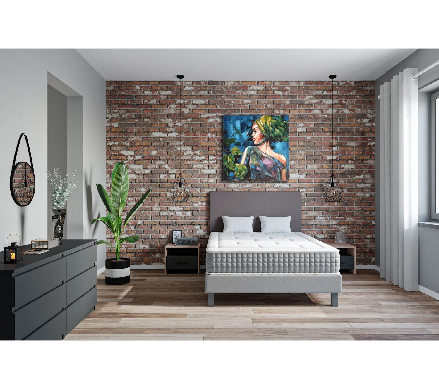 Coupon ⌛ TIME Toile 100x100 cm FEMME PROFIL Multicolore ✔️