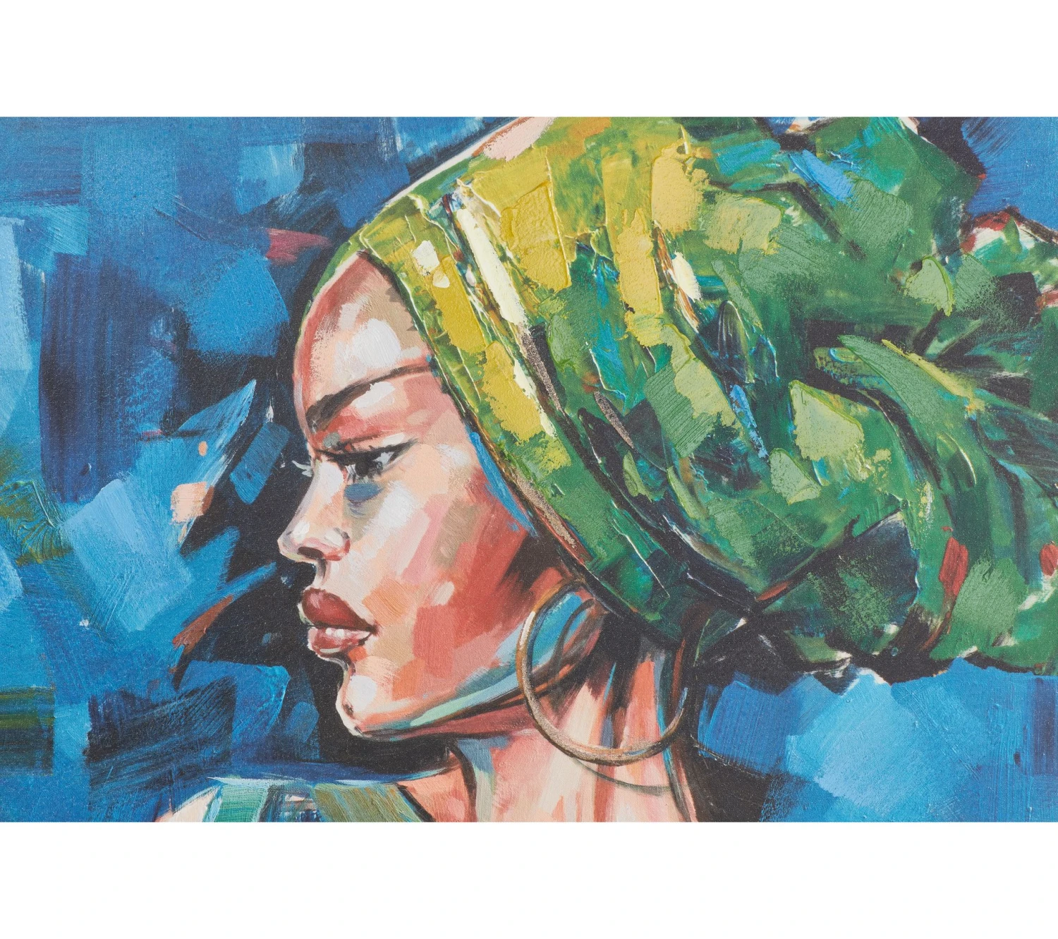 Coupon ⌛ TIME Toile 100x100 cm FEMME PROFIL Multicolore ✔️ – Image 4