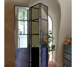 Promo 🎁 TIME Paravent 121x170 cm METALI Noir 😀