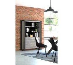 Meilleure affaire 😀 TIME Bibliothèque BAXTER imitation chêne gris 🤩