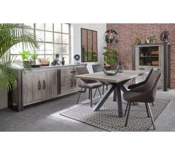 Meilleure affaire ❤️ TIME Buffet L.224 BAXTER imitation chêne gris 😍