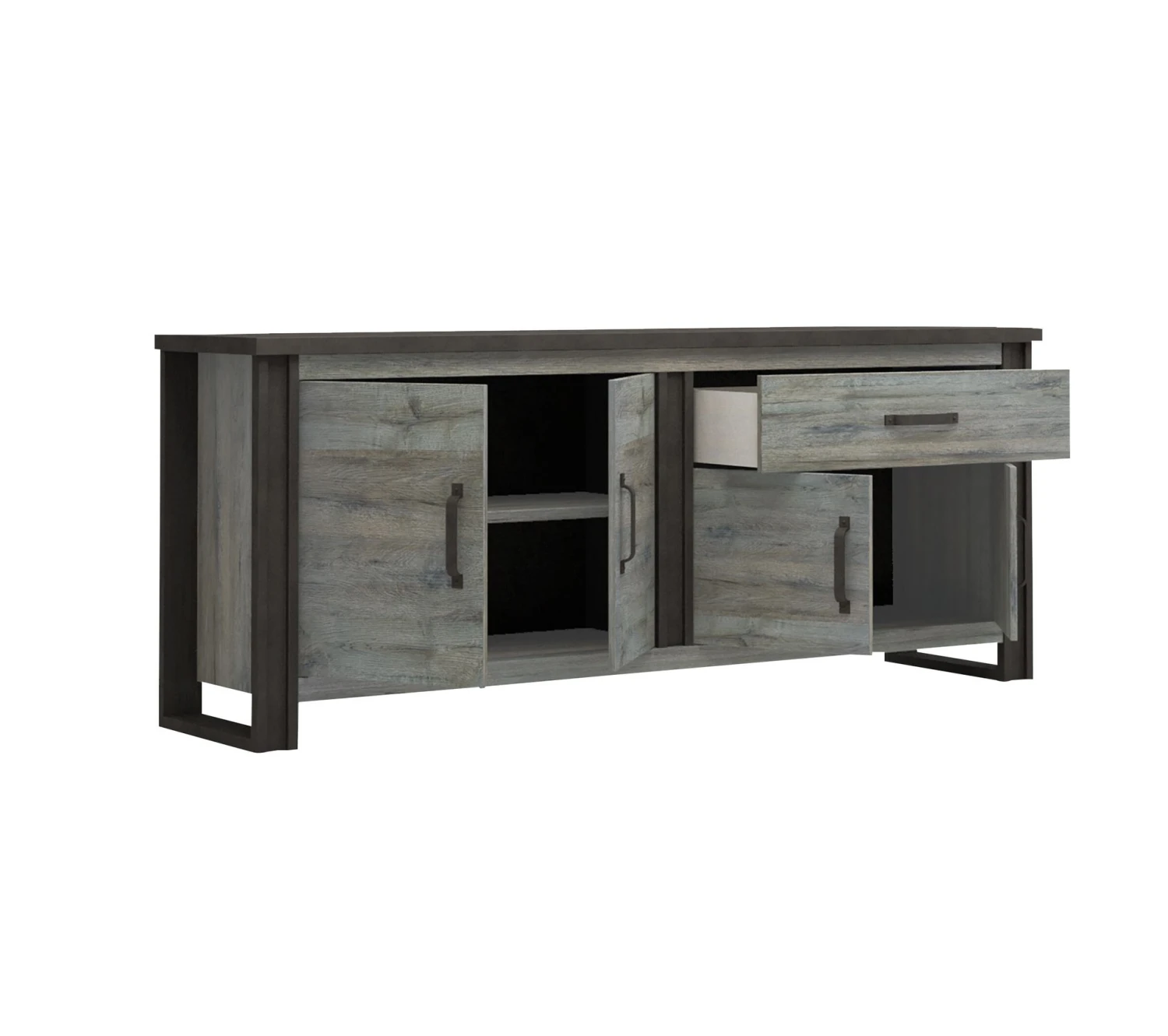 Meilleure affaire ❤️ TIME Buffet L.224 BAXTER imitation chêne gris 😍 – Image 5