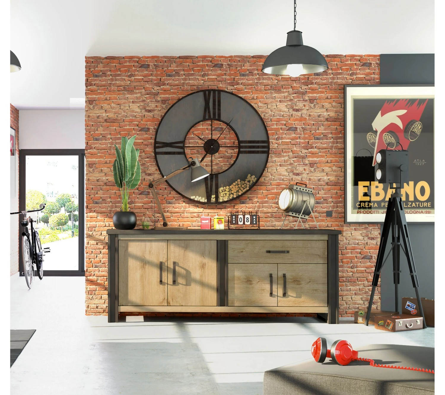 Budget ⌛ TIME Buffet L.224 BAXTER imitation chêne ✨ – Image 6