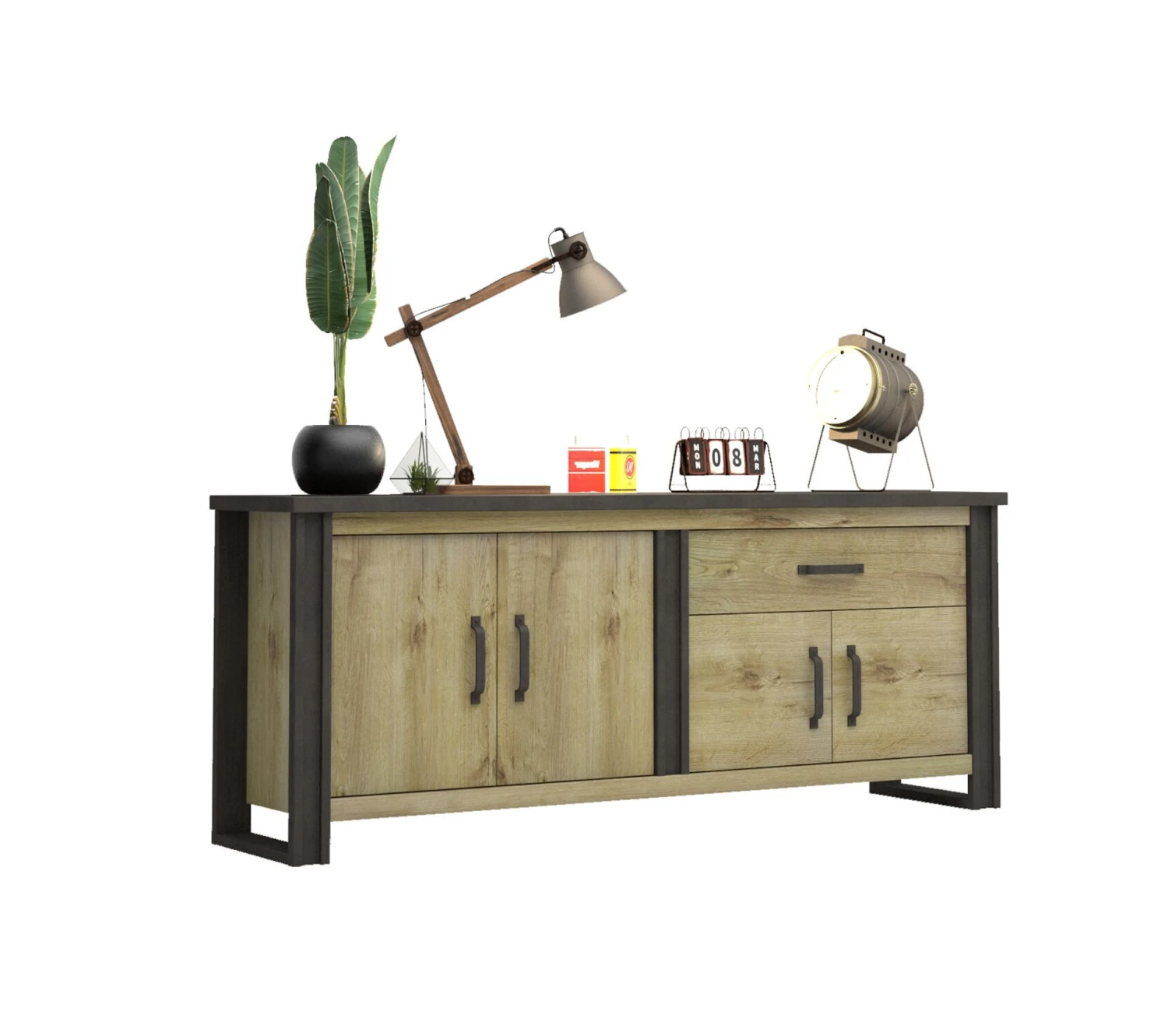 Budget ⌛ TIME Buffet L.224 BAXTER imitation chêne ✨ – Image 5