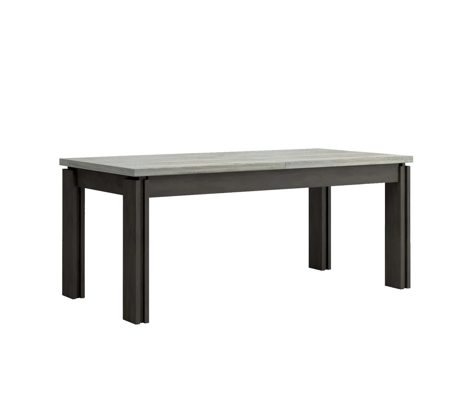 Le moins cher 🌟 TIME Table L.180 + allonge BAXTER imitation chêne/ gris 👏 – Image 3