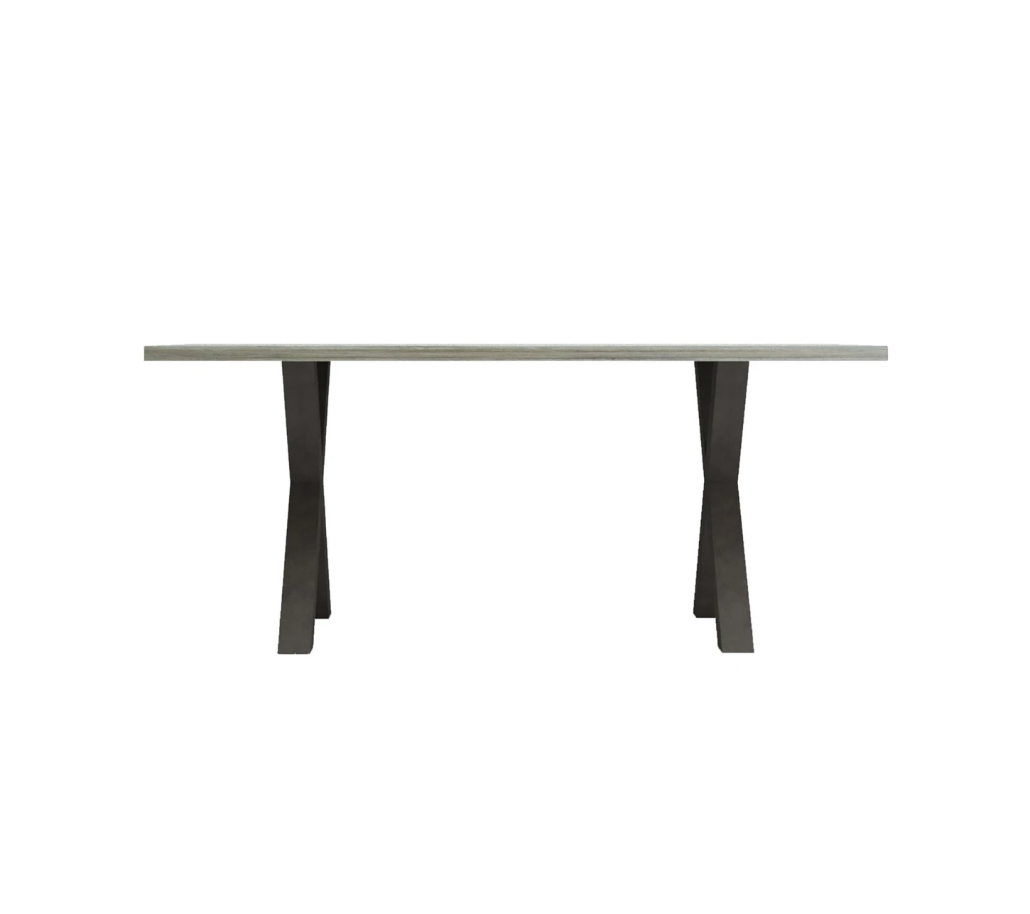 Meilleur prix 👏 TIME Table L.170 pieds en X BAXTER imitation chêne/ gris 🎁 – Image 3