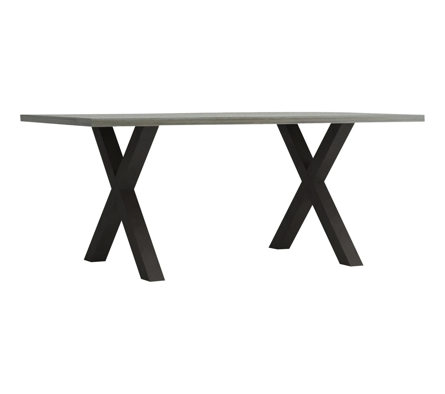 Meilleur prix 👏 TIME Table L.170 pieds en X BAXTER imitation chêne/ gris 🎁 – Image 4