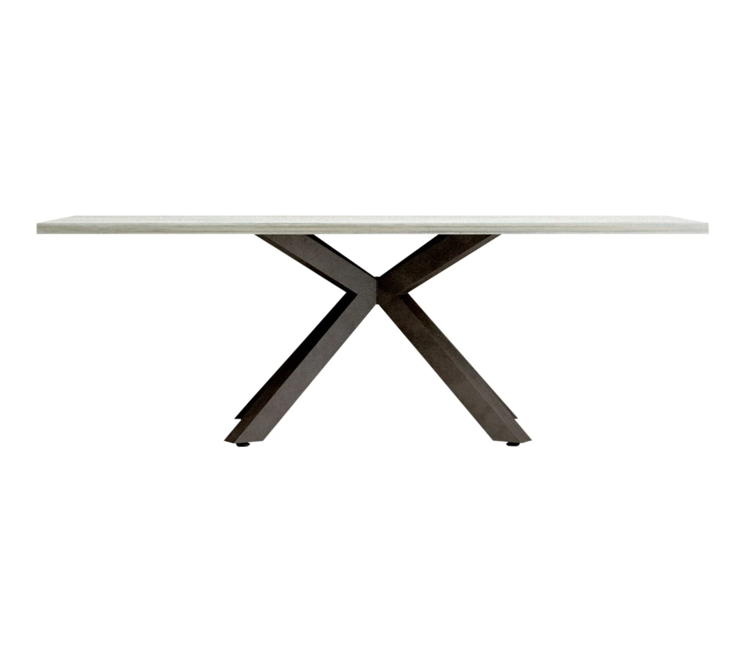 Grosses soldes 🤩 TIME Table L.220 pied central BAXTER imitation chêne gris ⌛ – Image 2