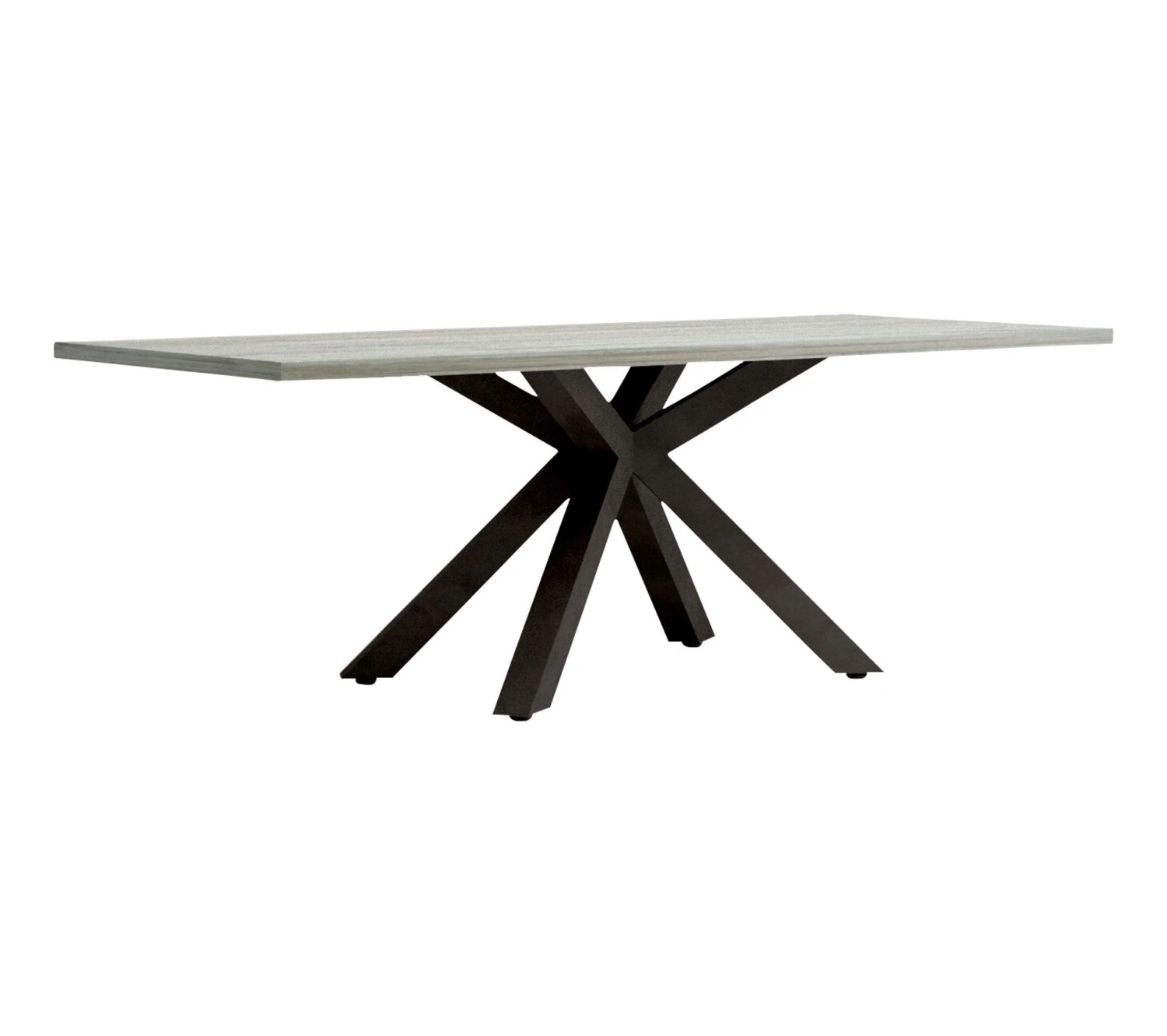 Grosses soldes 🤩 TIME Table L.220 pied central BAXTER imitation chêne gris ⌛ – Image 3