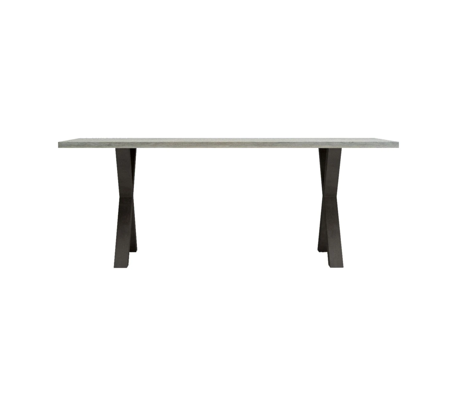 Grosses soldes ✔️ TIME Table L.200 pieds en X BAXTER imitation chêne/gris ✔️ – Image 2