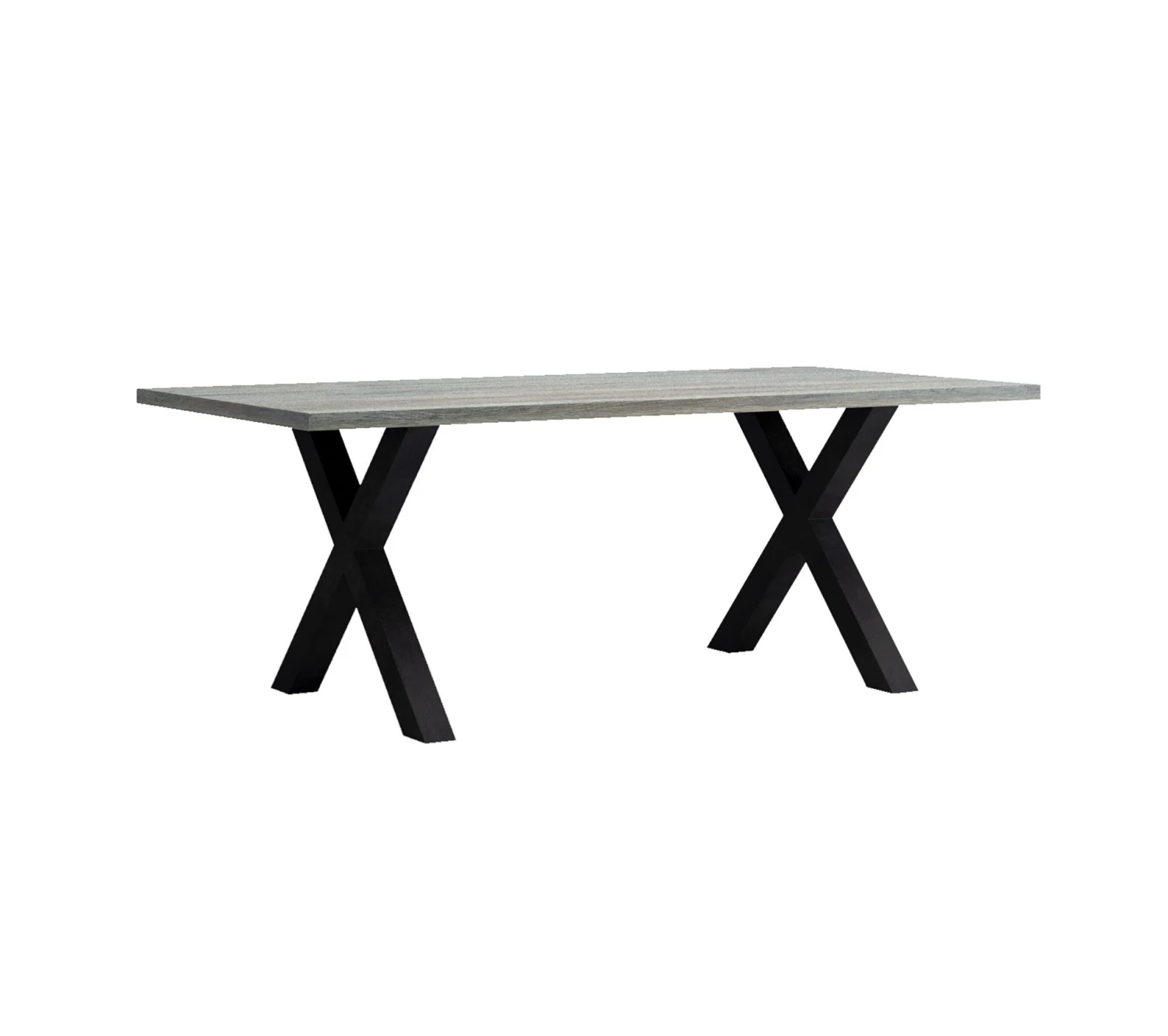 Grosses soldes ✔️ TIME Table L.200 pieds en X BAXTER imitation chêne/gris ✔️ – Image 3