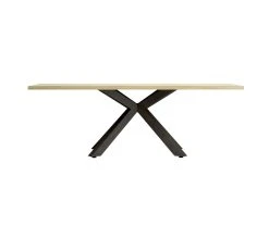 Meilleur prix 😉 TIME Table L.220 pied central BAXTER imitation chêne ✨