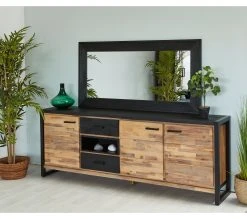Meilleure affaire 🌟 TIME Miroir L.160 ZARA acacia massif et noir ⌛