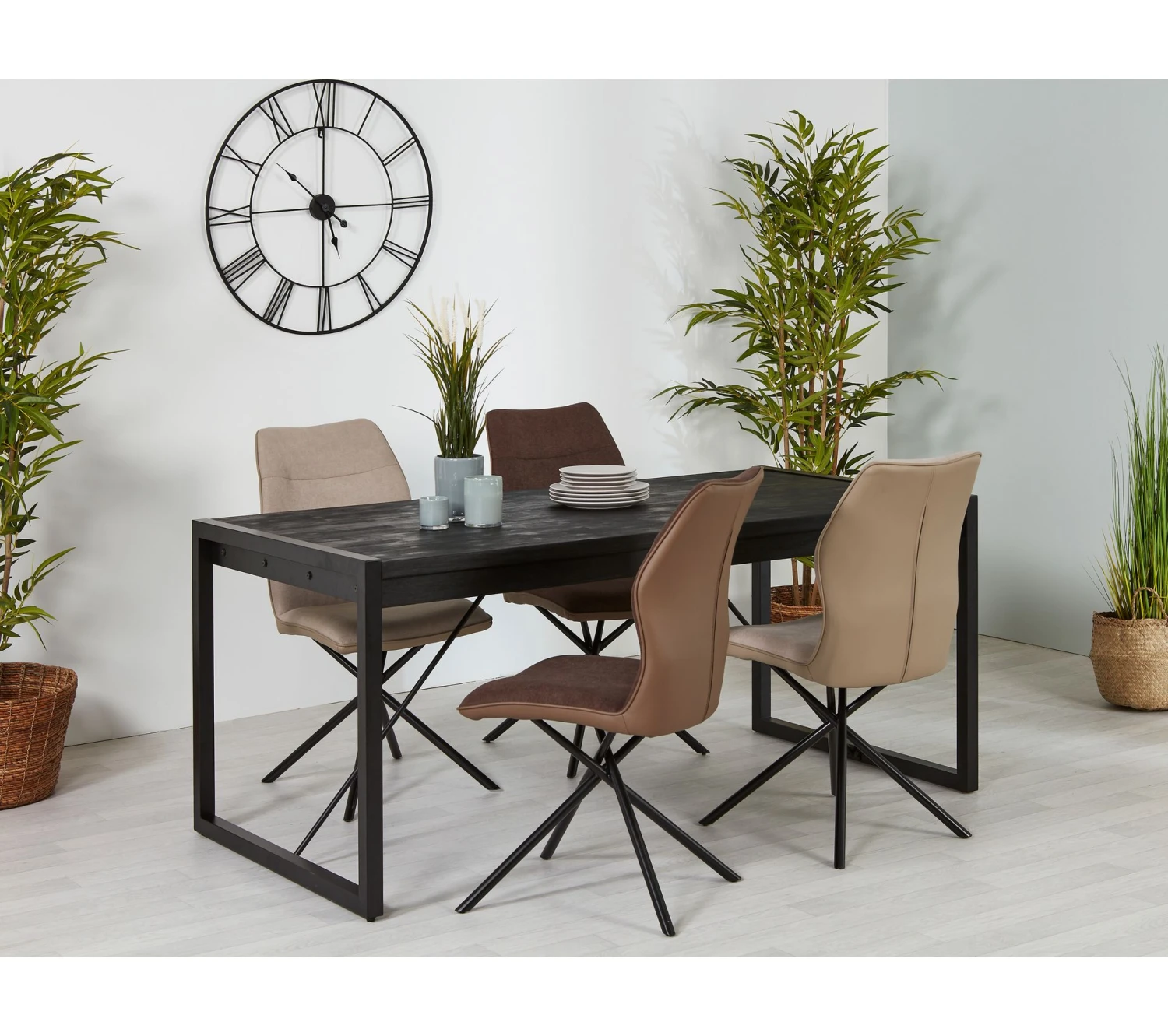 Grosses soldes 😀 TIME Table rectangulaire L.200 ZARA acacia massif et noir 🛒 – Image 7