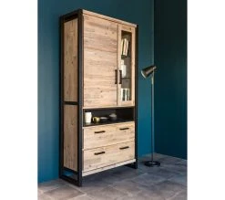 Meilleure vente 🔥 TIME Vitrine 2 portes ZARA acacia massif 🌟