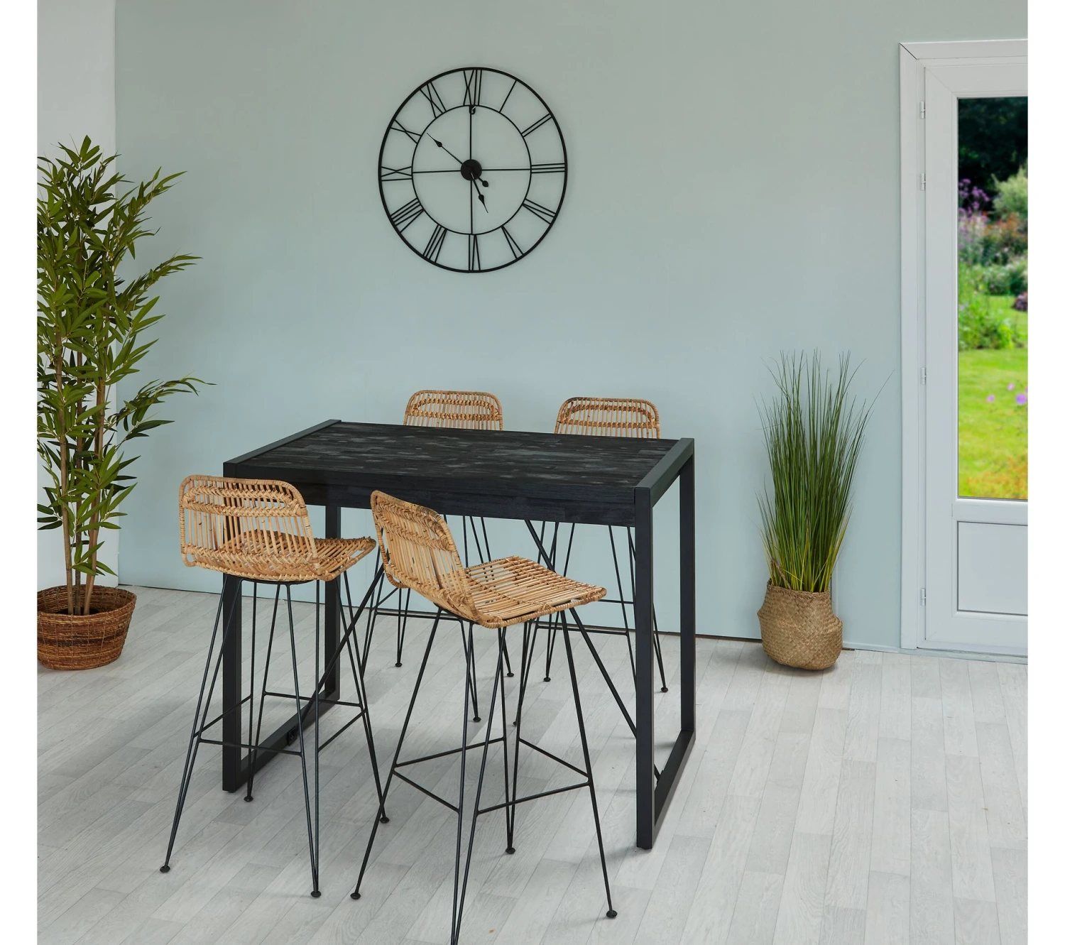 Remise đ TIME Mange debout L.120 ZARA acacia massif et noir â