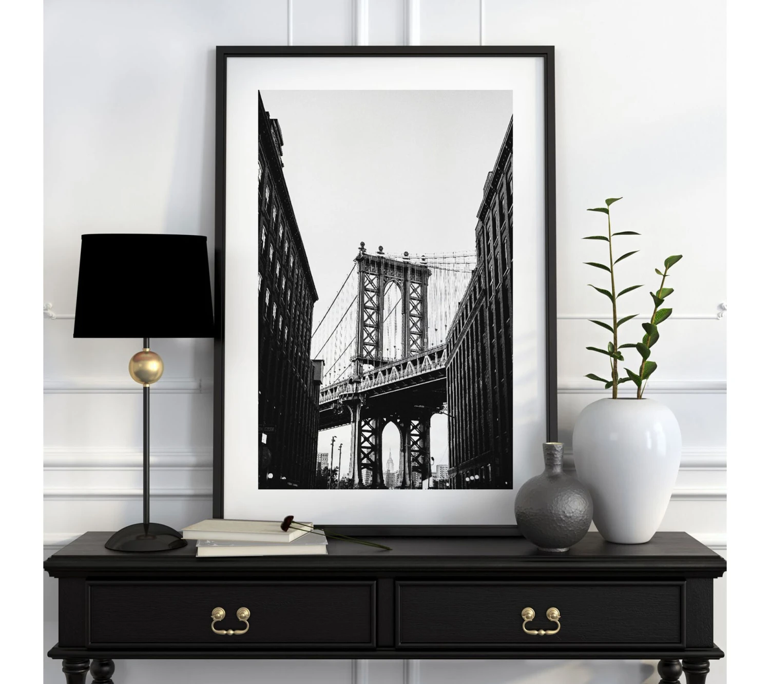Meilleur prix 🎁 TIME Image 50x70 cm STREET BRIDGE Noir 🧨