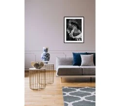 Meilleure vente 😉 TIME Image 50x70 cm FEMME CIGARETTE Noir 🎉