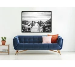 Vente flash 🛒 TIME Image 70x100 cm ESCALIER PLAGE Noir ❤️