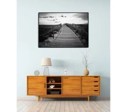 Sortie 😍 TIME Image 70x100 cm CHEMIN PLAGE Noir ✔️