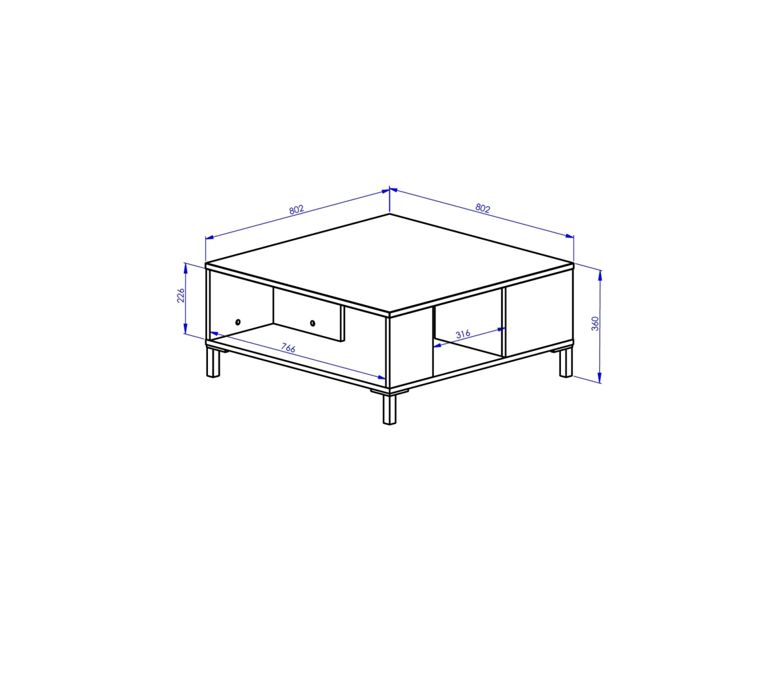 Coupon 😉 TIME Table basse TRUST chêne/noir 👏 – Image 4