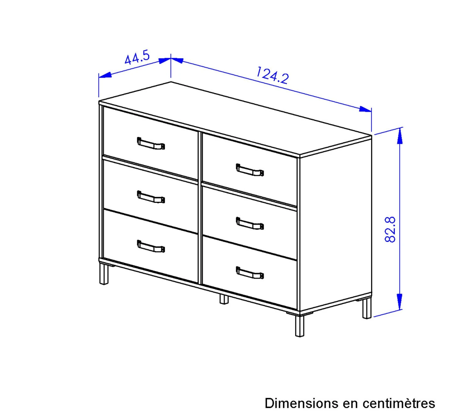 Coupon 🔔 TIME Commode 6 tiroirs ARMOR imitation chêne 💯 – Image 6