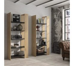 Bon marché ⭐ TIME Bibliotheque TRUST imitation chêne/noir ✔️