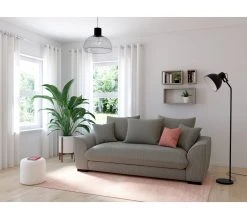 Nouveau 👏 TIME Canapé 3 places SAGA tissu polaris graphite 20 🧨