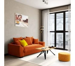 Top 10 ✔️ TIME Canapé 3 places SAGA tissu trinity rust 25 🌟