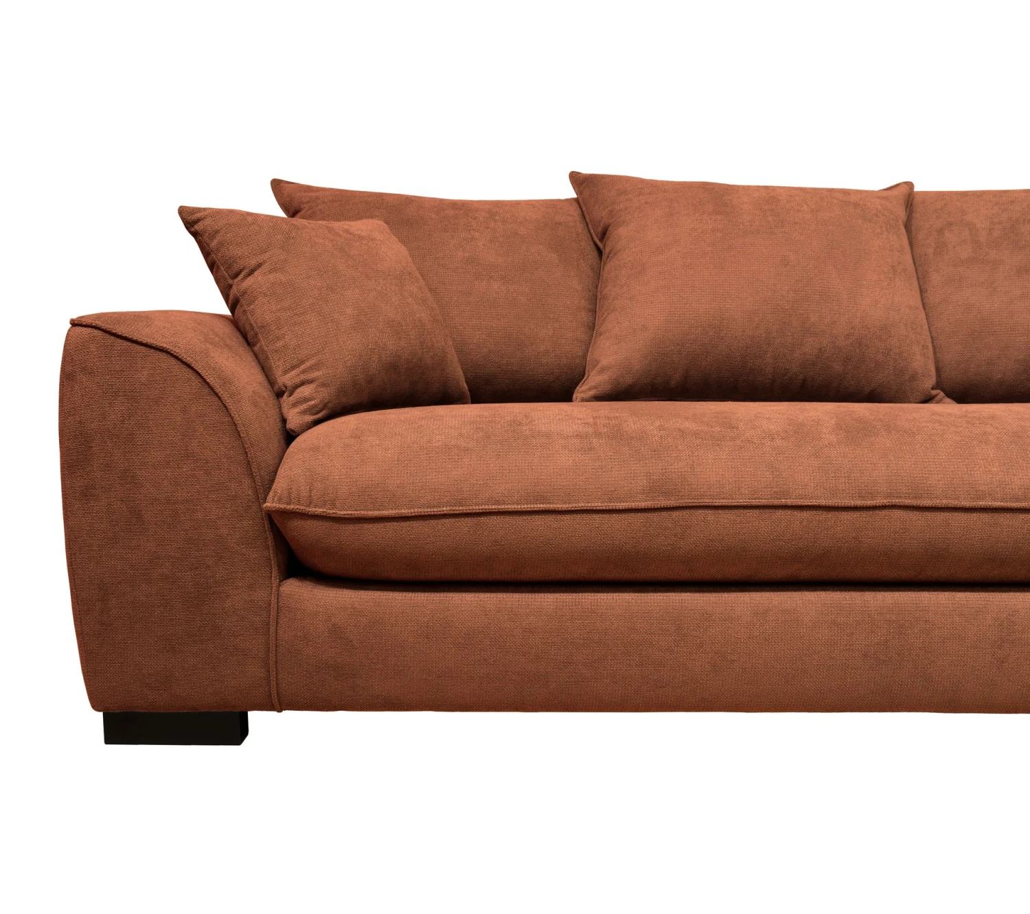 Promo 👍 TIME Canapé 3 places SAGA tissu regain terracotta 96 🎁 – Image 6