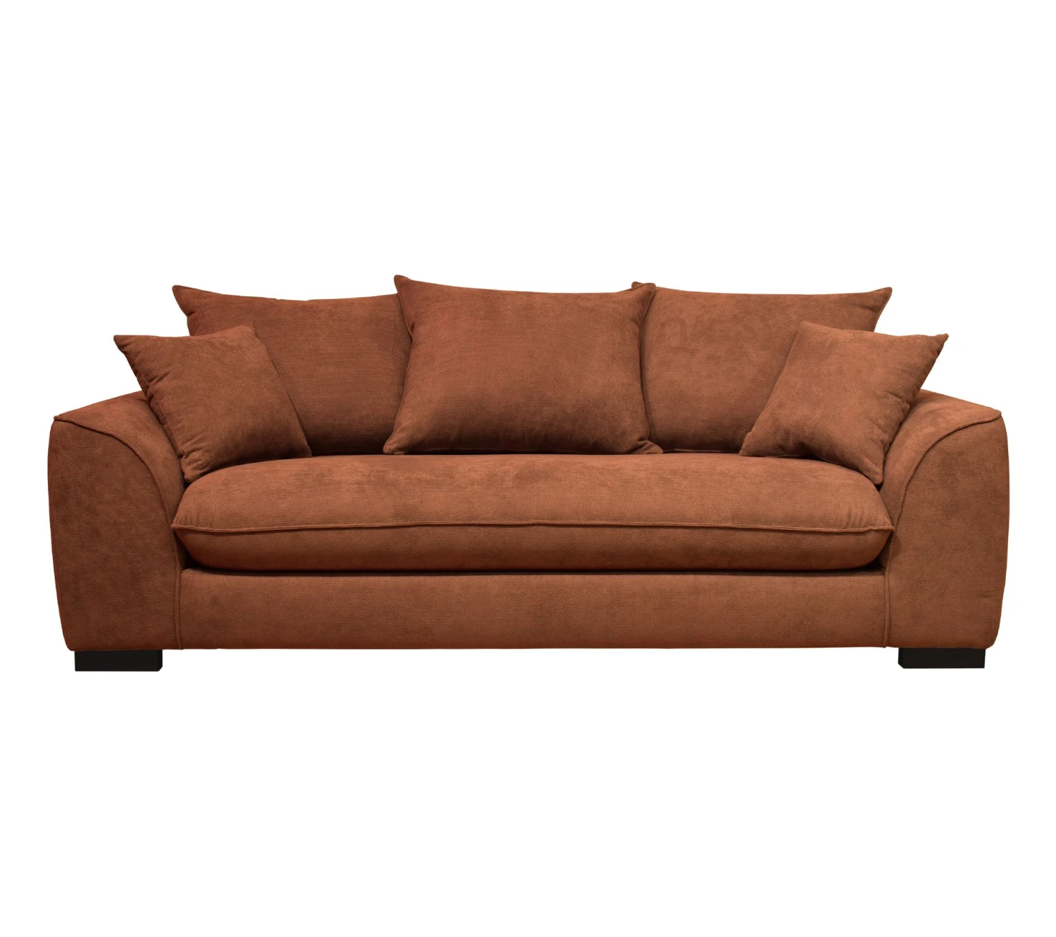 Promo 👍 TIME Canapé 3 places SAGA tissu regain terracotta 96 🎁 – Image 2