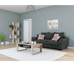 Remise ❤️ TIME Canapé 3 places SAGA tissu sally anthracite 205 👏