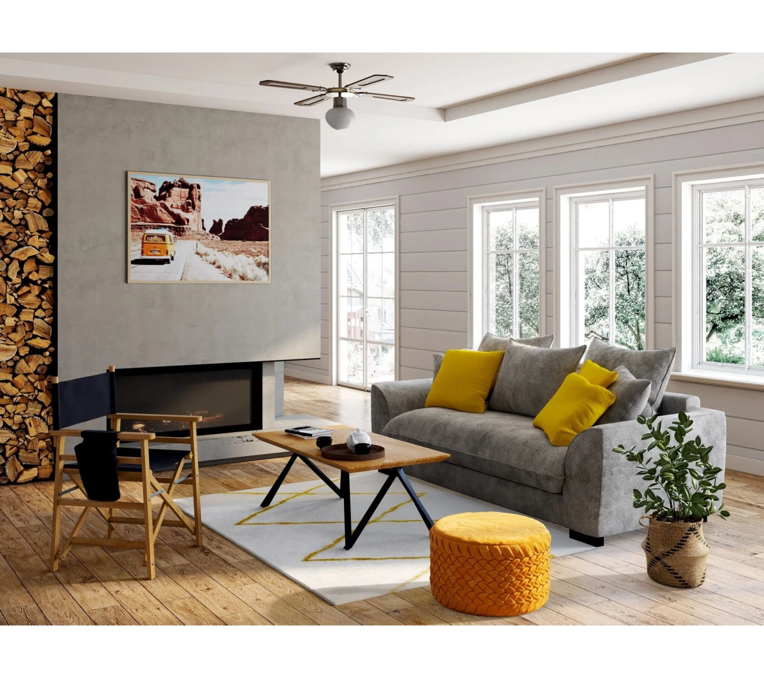 Coupon ✔️ TIME Canapé 3 places SAGA tissu sally gris clair 616 🥰