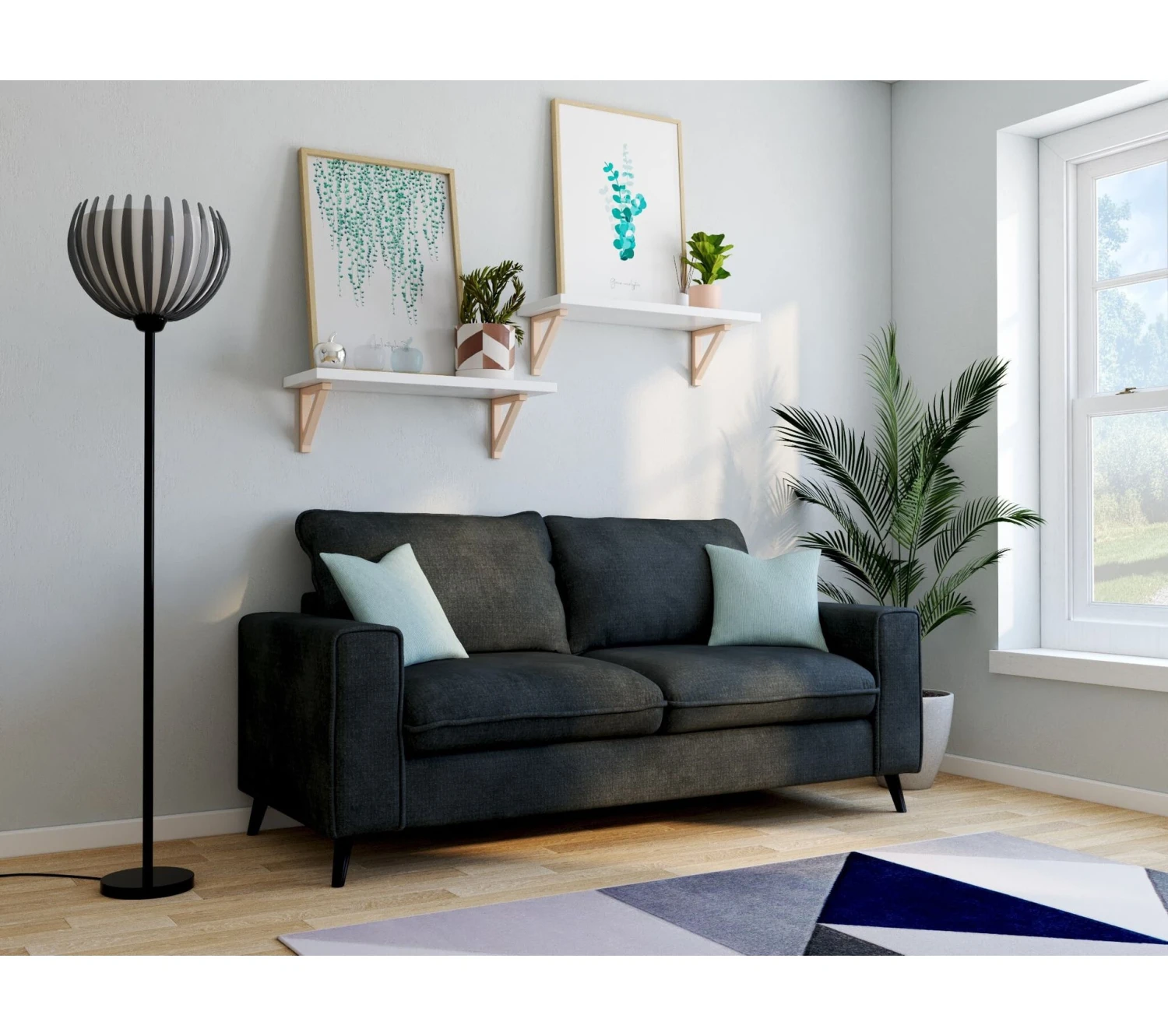 Coupon ⌛ TIME Canapé 3 places semi express ARTHUR tissu sally nuit col 21 ✔️ – Image 2