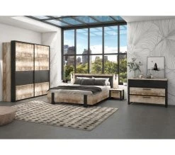 Meilleur prix 😍 TIME Chevet 1 tiroir DISTRICT imitation chêne et noir 🤩