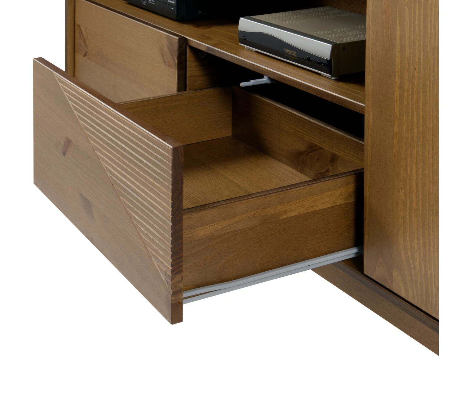 Meilleure affaire ❤️ TIME Meuble TV L.200 cm CLAUDIA pin massif foncé ⭐ – Image 5