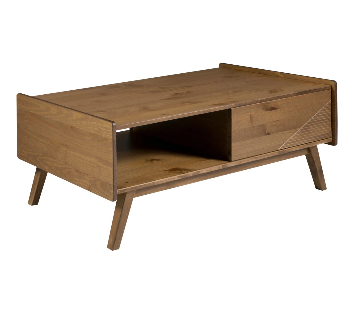 Meilleure vente ✨ TIME Table basse CLAUDIA pin massif foncé ✨ – Image 3