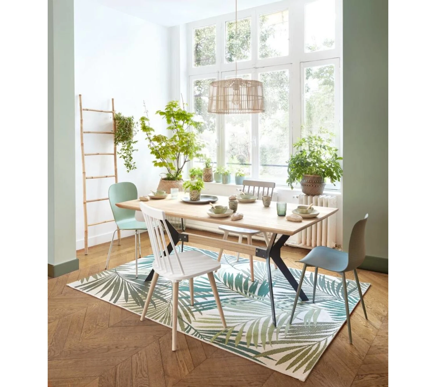 Sortie ✔️ TIME Table L.180 EMELINE chêne massif /métal noir 🛒 – Image 10