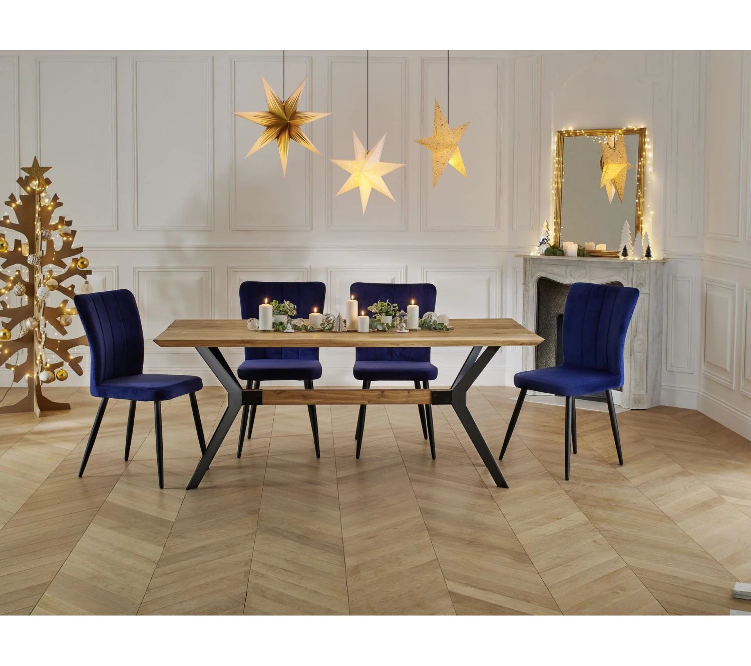 Sortie ✔️ TIME Table L.180 EMELINE chêne massif /métal noir 🛒 – Image 8