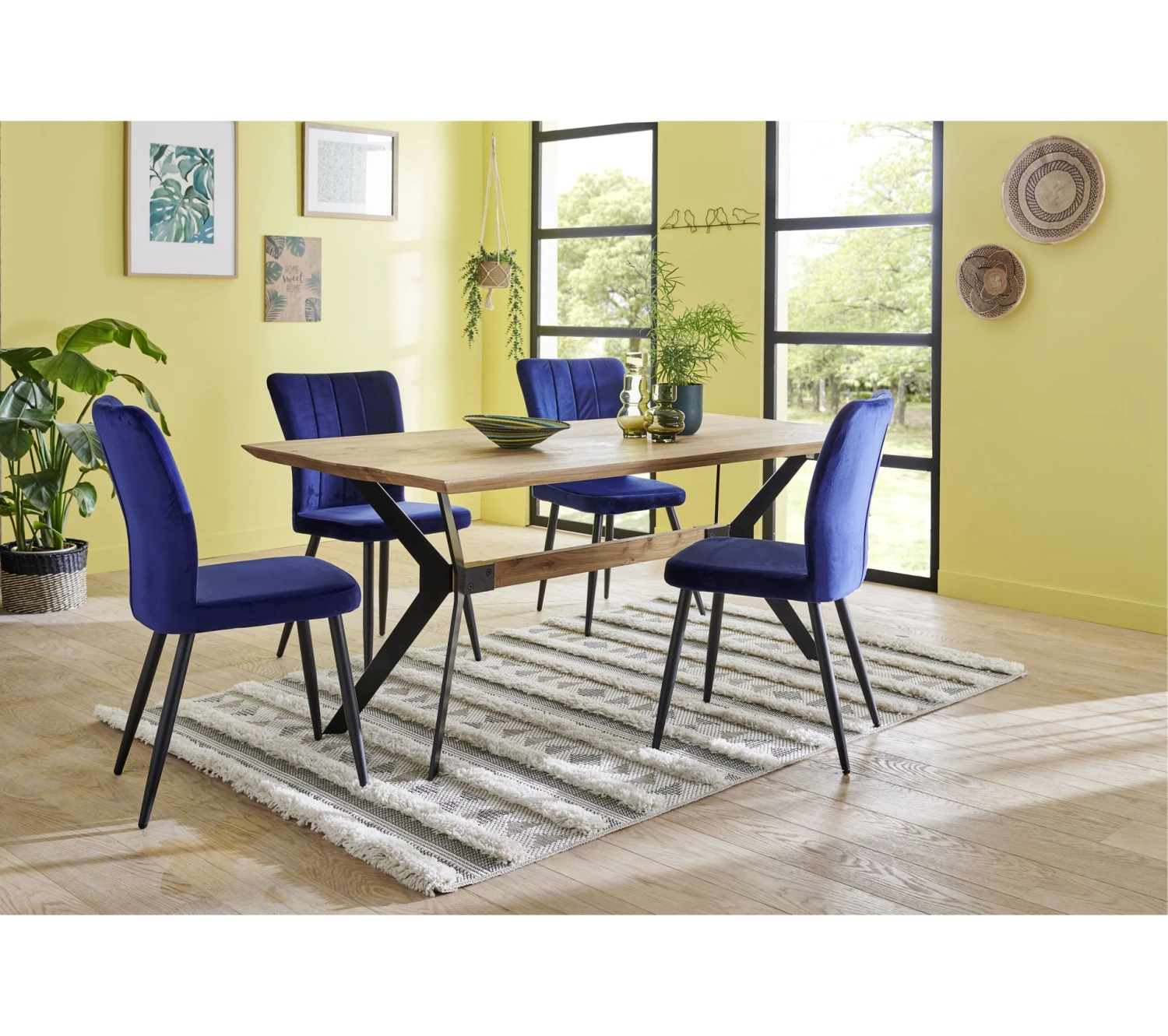 Sortie ✔️ TIME Table L.180 EMELINE chêne massif /métal noir 🛒 – Image 14