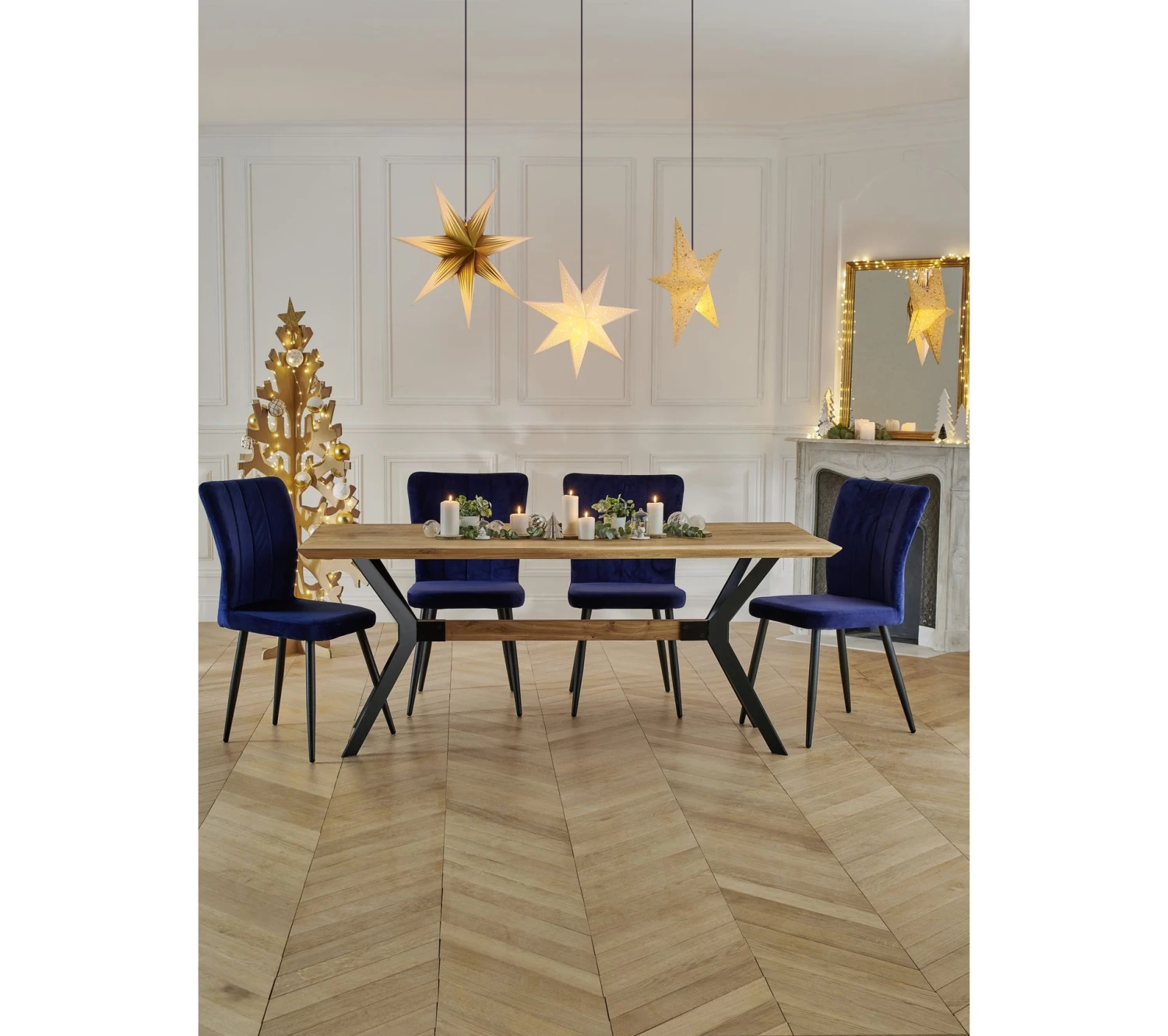 Sortie ✔️ TIME Table L.180 EMELINE chêne massif /métal noir 🛒 – Image 6