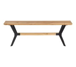 Le moins cher 🎉 TIME Banc L.140 EMELINE chêne massif /métal noir ❤️